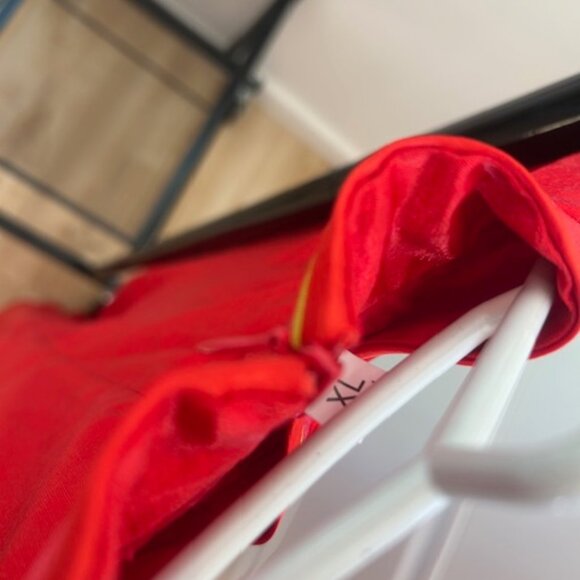 NWT Red Gold Rose Phoenix Embroidery Side Slit Chinese Wedding Dress M L - Picture 5 of 8